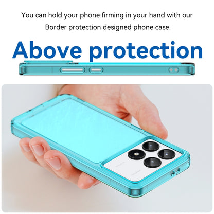 For Xiaomi Redmi K70 Pro Candy Series TPU Phone Case(Transparent Blue) - K70 Pro Cases by PMC Jewellery | Online Shopping South Africa | PMC Jewellery | Buy Now Pay Later Mobicred