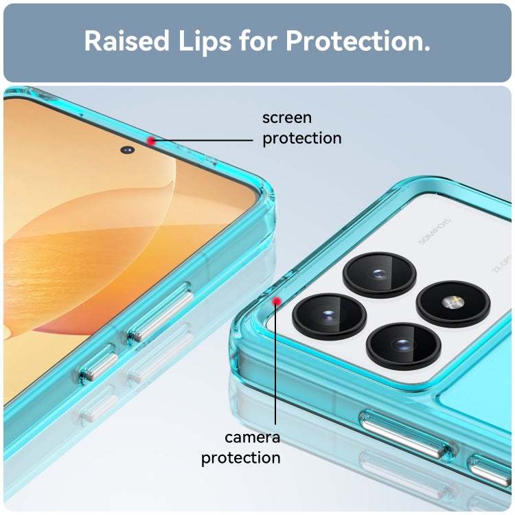 For Xiaomi Redmi K70 Pro Candy Series TPU Phone Case(Transparent Blue) - K70 Pro Cases by PMC Jewellery | Online Shopping South Africa | PMC Jewellery | Buy Now Pay Later Mobicred