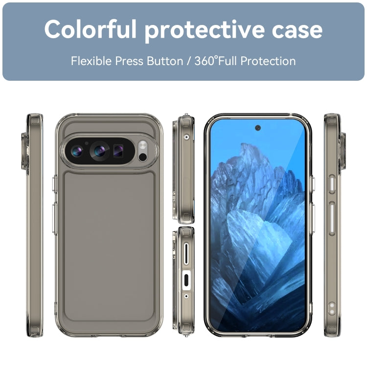 For Google Pixel 9 Candy Series TPU Phone Case(Transparent Grey) - Google Cases by PMC Jewellery | Online Shopping South Africa | PMC Jewellery | Buy Now Pay Later Mobicred