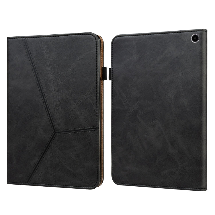 For Amazon Fire Max 11 Embossed Striped Leather Tablet Case(Black) - Amazon by PMC TechLife | Online Shopping South Africa | PMC TechLife | Buy Now Pay Later Mobicred