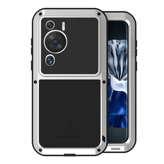 For Huawei P60 / P60 Pro / P60 Art LOVE MEI POWERFUL Metal Shockproof Life Waterproof Dustproof Phone Case(Silver) - Huawei Cases by LOVE MEI | Online Shopping South Africa | PMC Jewellery