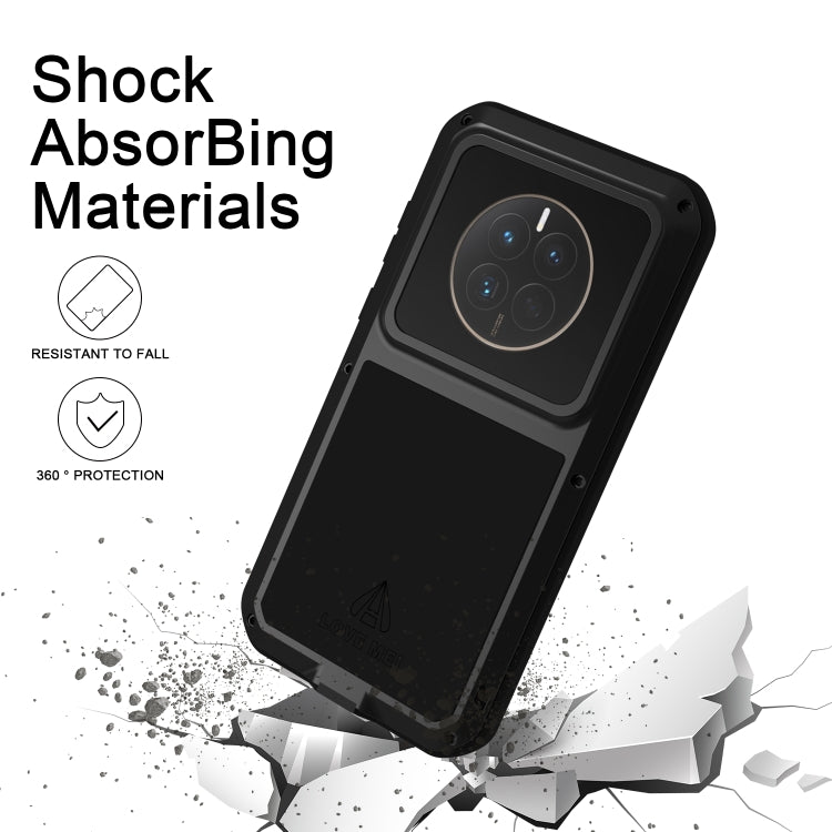 For Huawei Mate 50 LOVE MEI POWERFUL Metal Shockproof Life Waterproof Dustproof Phone Case(White) - Huawei Cases by LOVE MEI | Online Shopping South Africa | PMC Jewellery | Buy Now Pay Later Mobicred