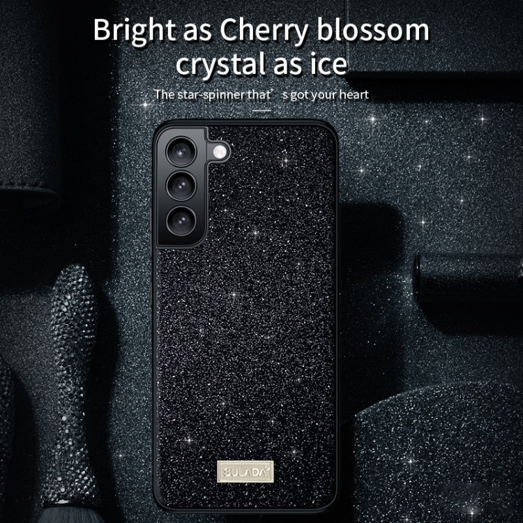 For Samsung Galaxy S24+ 5G SULADA Glittery TPU Hybrid Handmade Leather Phone Case(Black) - Galaxy S24+ 5G Cases by SULADA | Online Shopping South Africa | PMC Jewellery | Buy Now Pay Later Mobicred