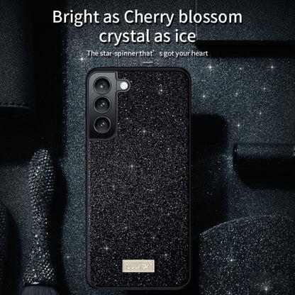 For Samsung Galaxy S25 Ultra 5G SULADA Glittery TPU Hybrid Handmade Leather Phone Case(Black) - Galaxy S25 Ultra 5G Cases by SULADA | Online Shopping South Africa | PMC Jewellery | Buy Now Pay Later Mobicred