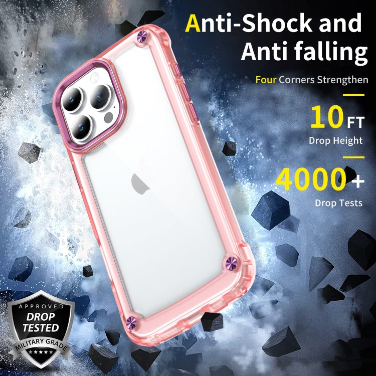 For iPhone 16 Pro Max Skin Feel TPU + PC Phone Case(Transparent Pink) - iPhone 16 Pro Max Cases by PMC Jewellery | Online Shopping South Africa | PMC Jewellery | Buy Now Pay Later Mobicred