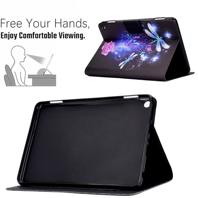 For Amazon Fire Max 11 2023 Colored Drawing Smart Leather Tablet Case(Dragonfly) - Amazon by PMC TechLife | Online Shopping South Africa | PMC TechLife | Buy Now Pay Later Mobicred