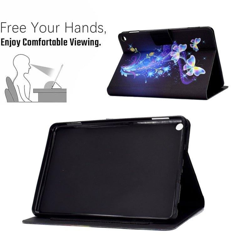 For Amazon Fire Max 11 2023 Colored Drawing Smart Leather Tablet Case(Butterfly Flower) - Amazon by PMC TechLife | Online Shopping South Africa | PMC TechLife | Buy Now Pay Later Mobicred