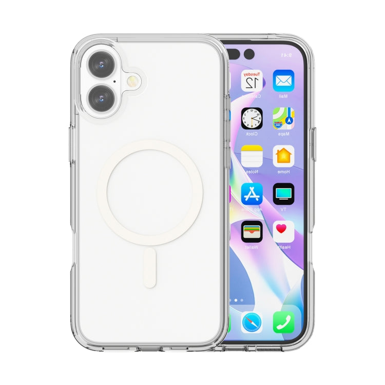 For iPhone 16 Plus Terminator Style Transparent MagSafe Magnetic Phone Case(Transparent) - iPhone 16 Plus Cases by PMC TechLife | Online Shopping South Africa | PMC TechLife | Buy Now Pay Later Mobicred