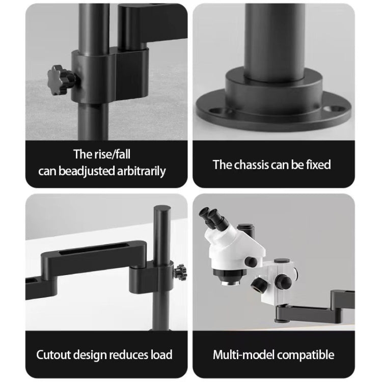 Luowei LW-017 360 Rotating Folding Lifting Microscope Universal Metal Bracket Arm - Digital Microscope by PMC Jewellery | Online Shopping South Africa | PMC Jewellery | Buy Now Pay Later Mobicred