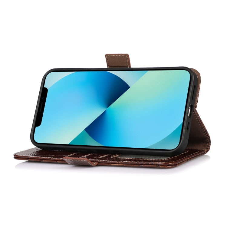 For Huawei Mate 60 Crocodile Top Layer Cowhide Leather Phone Case(Brown) - Huawei Cases by PMC TechLife | Online Shopping South Africa | PMC TechLife | Buy Now Pay Later Mobicred