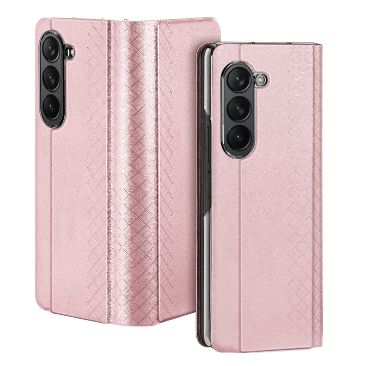 For Samsung Galaxy Z Fold5 5G DUX DUCIS Bril Series PU + TPU Phone Case(Pink) - Galaxy Z Fold5 Cases by DUX DUCIS | Online Shopping South Africa | PMC Jewellery | Buy Now Pay Later Mobicred