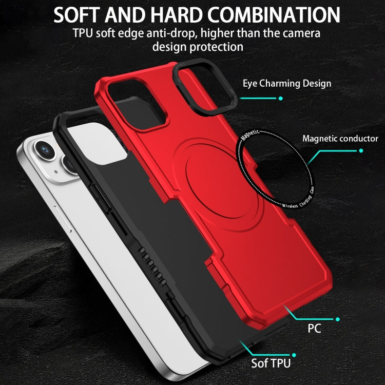 For iPhone 15 Plus MagSafe Shockproof Armor Phone Case(Red) - iPhone 15 Plus Cases by PMC Jewellery | Online Shopping South Africa | PMC Jewellery