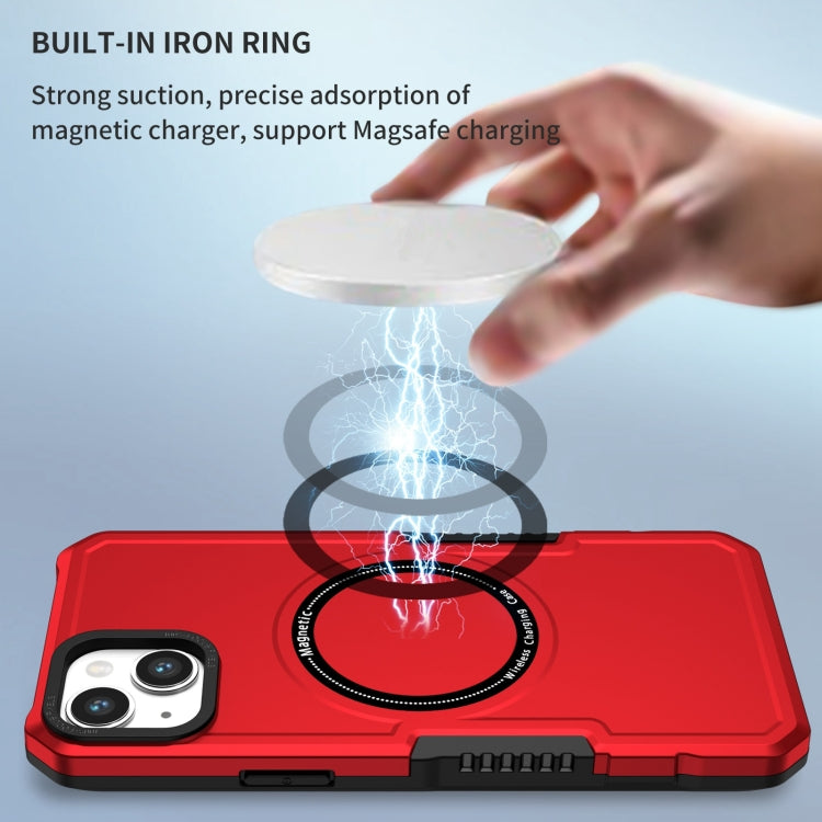 For iPhone 15 MagSafe Shockproof Armor Phone Case(Red) - iPhone 15 Cases by PMC Jewellery | Online Shopping South Africa | PMC Jewellery