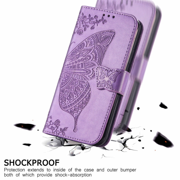 For Ulefone Note 16 Pro Butterfly Love Flower Embossed Leather Phone Case(Light Purple) - Ulefone Cases by PMC Jewellery | Online Shopping South Africa | PMC Jewellery | Buy Now Pay Later Mobicred