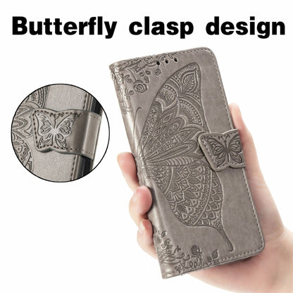 For Ulefone Note 16 Pro Butterfly Love Flower Embossed Leather Phone Case(Grey) - Ulefone Cases by PMC Jewellery | Online Shopping South Africa | PMC Jewellery | Buy Now Pay Later Mobicred