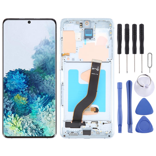 For Samsung Galaxy S20+ 4G/5G SM-G985/986 6.67 inch OLED LCD Screen Digitizer Full Assembly with Frame (Blue) - Galaxy S Series Parts by PMC Jewellery | Online Shopping South Africa | PMC Jewellery | Buy Now Pay Later Mobicred