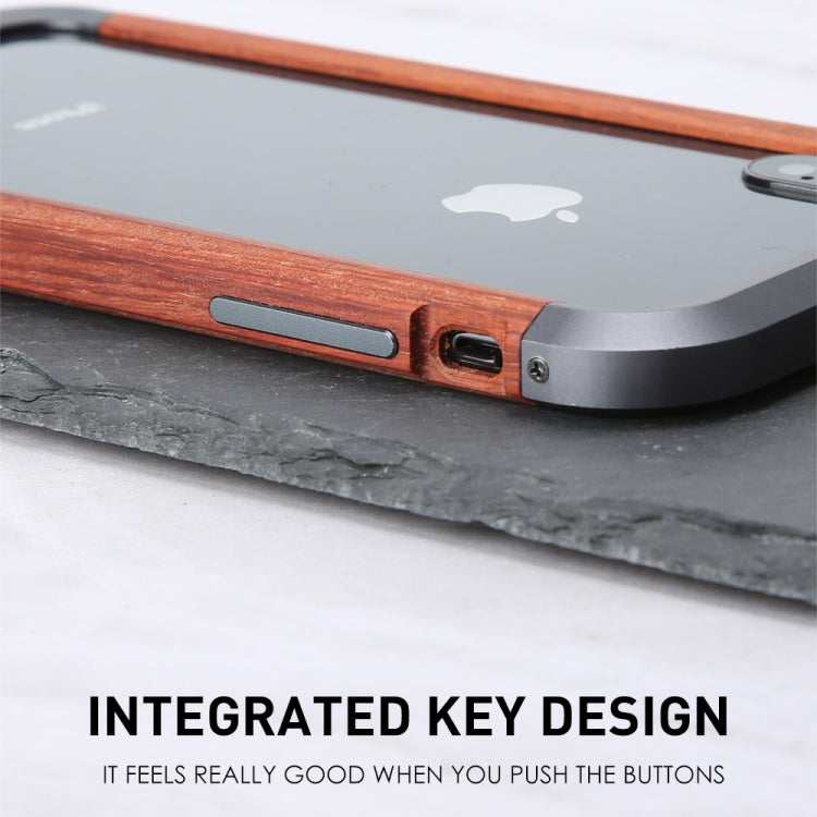 For iPhone XR R-JUST Metal + Wood Frame Protective Case - More iPhone Cases by R-JUST | Online Shopping South Africa | PMC TechLife | Buy Now Pay Later Mobicred
