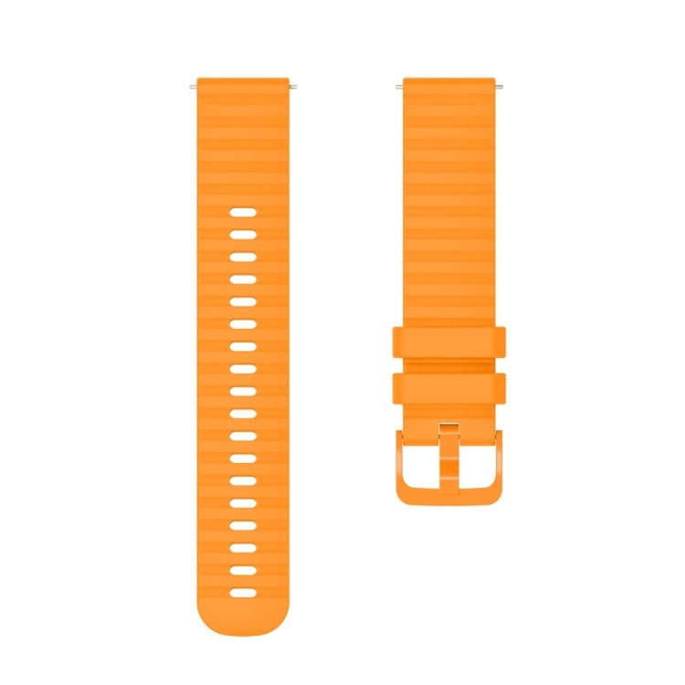 For Huawei Watch 4 / 4 Pro Wavy Dot Pattern Solid Color Silicone Watch Band(Yellow) - Watch Bands by PMC TechLife | Online Shopping South Africa | PMC TechLife
