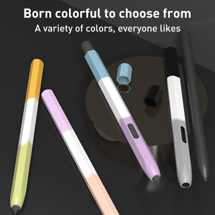 For Samsung Galaxy Tab S7 LOVE MEI Rainbow Liquid Silicone Protective Pen Case(Black) - Pencil Accessories by LOVE MEI | Online Shopping South Africa | PMC TechLife