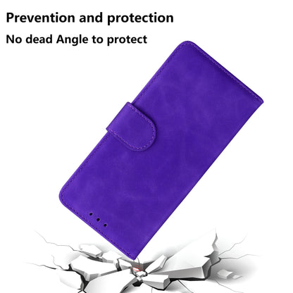 For iPhone 16 Pro Skin Feel Pure Color Flip Leather Phone Case(Purple) - iPhone 16 Pro Cases by PMC Jewellery | Online Shopping South Africa | PMC Jewellery | Buy Now Pay Later Mobicred