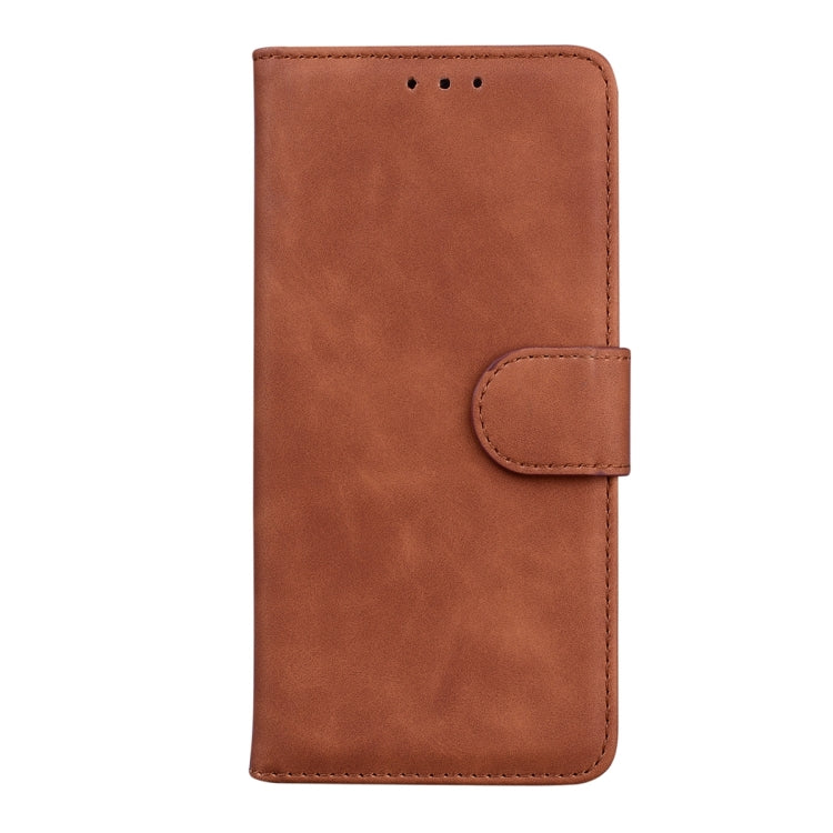 For Xiaomi Redmi Note 13 5G Skin Feel Pure Color Flip Leather Phone Case(Brown) - Note 13 Cases by PMC Jewellery | Online Shopping South Africa | PMC Jewellery | Buy Now Pay Later Mobicred