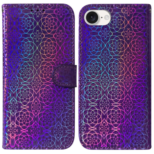For iPhone SE 2024 Colorful Magnetic Buckle Leather Phone Case(Purple) - More iPhone Cases by PMC Jewellery | Online Shopping South Africa | PMC Jewellery | Buy Now Pay Later Mobicred