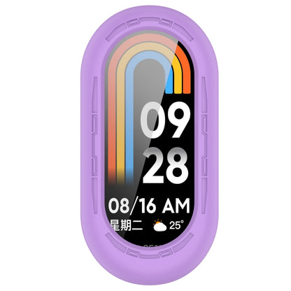 For Xiaomi Mi Band 8 Pure Color Silicone Watch Protective Case(Purple) - Watch Cases by PMC Jewellery | Online Shopping South Africa | PMC Jewellery