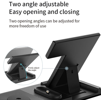 Yesido DS13 18W 4 in 1 Multifunctional Foldable Desktop Wireless Charging Stand(Black) - Wireless Charger by Yesido | Online Shopping South Africa | PMC Jewellery | Buy Now Pay Later Mobicred