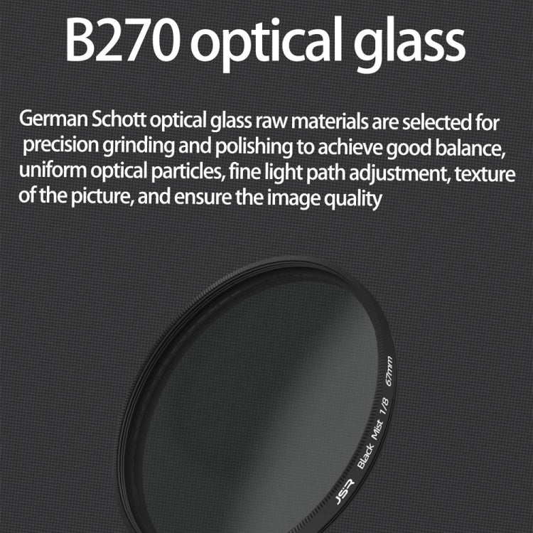 JSR Black Mist Filter Camera Lens Filter, Size:52mm(1/8 Filter) - Other Filter by JSR | Online Shopping South Africa | PMC TechLife | Buy Now Pay Later Mobicred