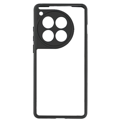 For OnePlus 12 Frosted TPU + Transparent PC Phone Case(Black) - OnePlus Cases by PMC Jewellery | Online Shopping South Africa | PMC Jewellery