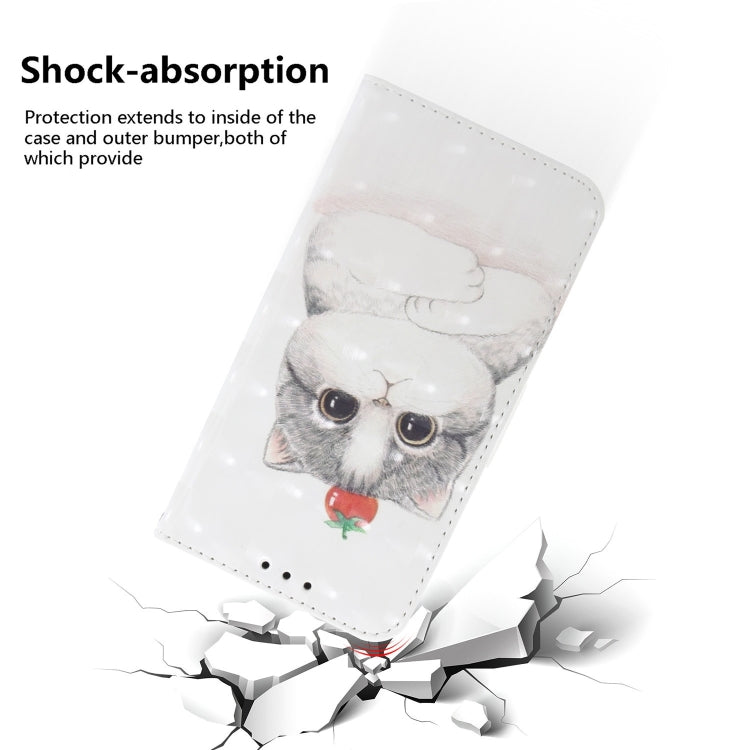 For iPhone 16 Pro Max 3D Colored Horizontal Flip Leather Phone Case(Cute Cat) - iPhone 16 Pro Max Cases by PMC TechLife | Online Shopping South Africa | PMC TechLife | Buy Now Pay Later Mobicred