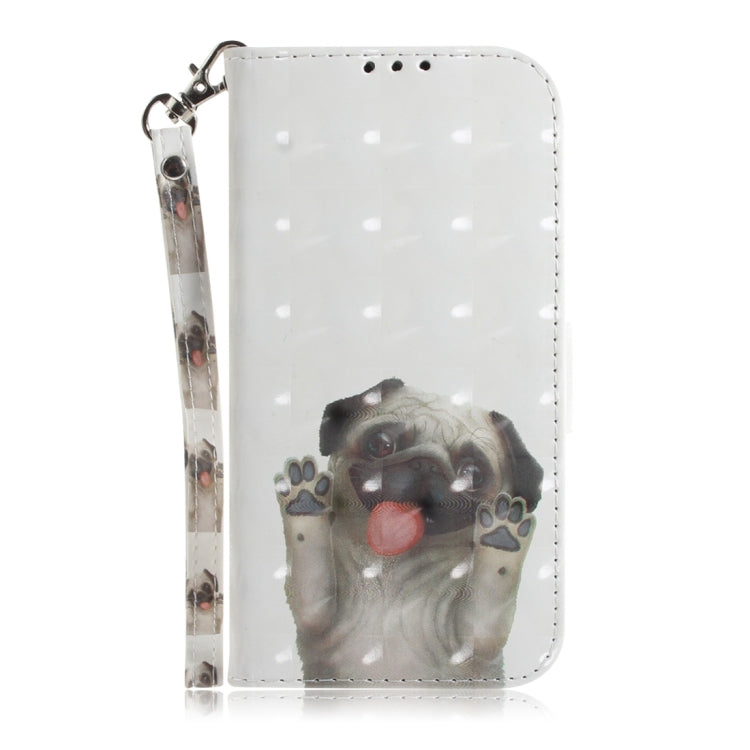 For Xiaomi Redmi Note 13 5G 3D Colored Horizontal Flip Leather Phone Case(Pug) - Note 13 Cases by PMC Jewellery | Online Shopping South Africa | PMC Jewellery | Buy Now Pay Later Mobicred