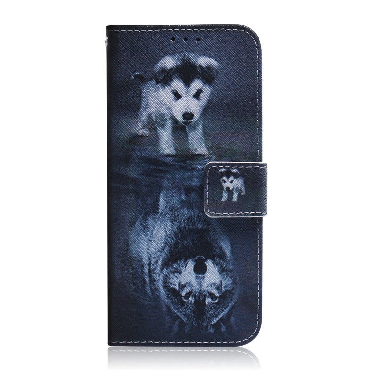 For iPhone 16 Pro Coloured Drawing Flip Leather Phone Case(Wolf and Dog) - iPhone 16 Pro Cases by PMC TechLife | Online Shopping South Africa | PMC TechLife | Buy Now Pay Later Mobicred