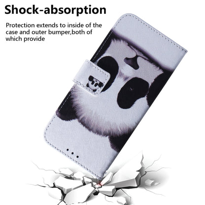 For Xiaomi Redmi Note 13 4G Global Coloured Drawing Flip Leather Phone Case(Panda) - Note 13 Cases by PMC Jewellery | Online Shopping South Africa | PMC Jewellery | Buy Now Pay Later Mobicred