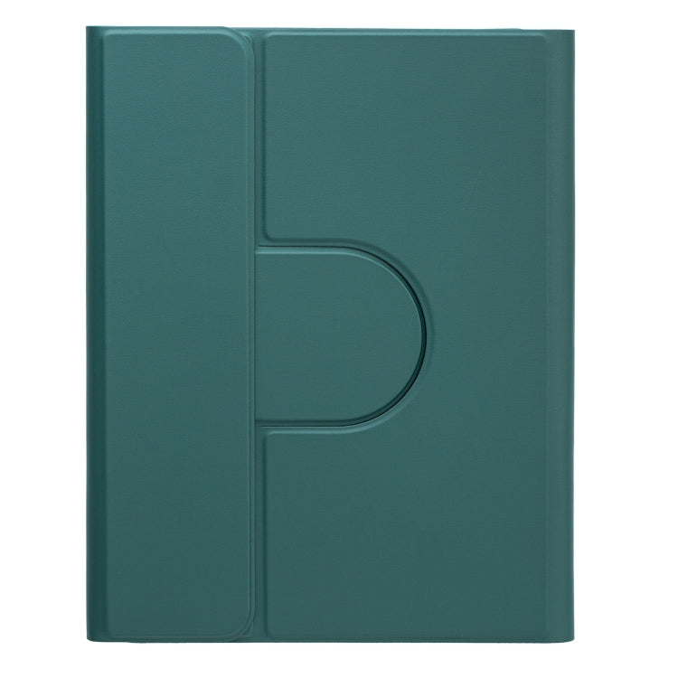 For iPad 10th Gen 10.9 2022 Three-color Backlight Black 360 Degree Rotatable Bluetooth Keyboard Leather Case(Dark Green) - Universal by PMC TechLife | Online Shopping South Africa | PMC TechLife