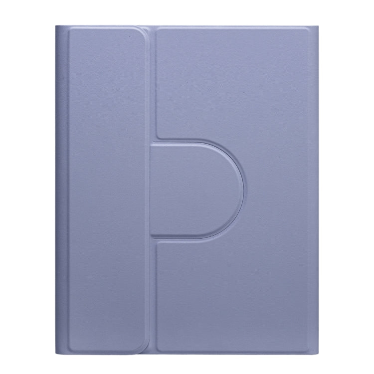For iPad 10th Gen 10.9 2022 Round Button 360 Degree Rotatable Bluetooth Keyboard Leather Case(Lavender Purple) - Universal by PMC TechLife | Online Shopping South Africa | PMC TechLife