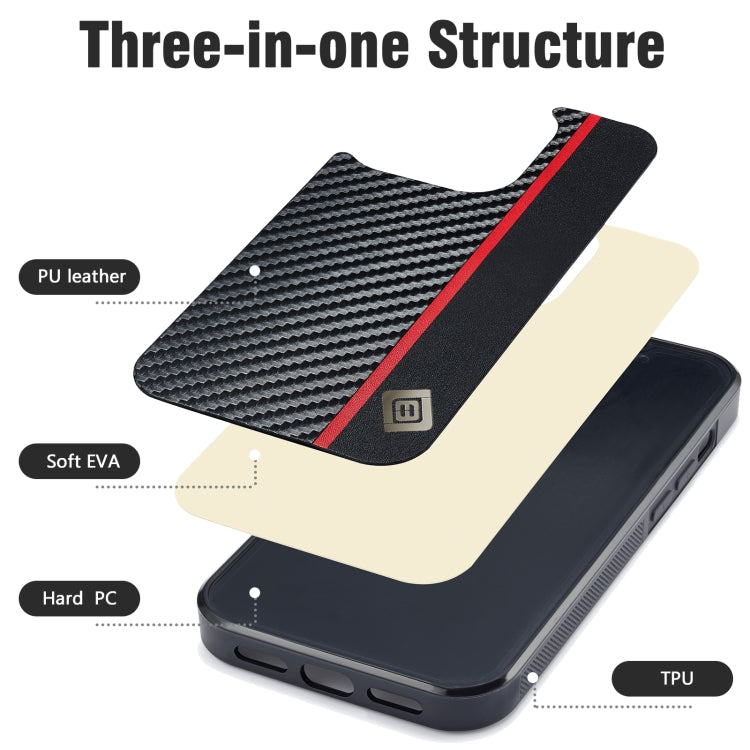 For Samsung Galaxy S24+ 5G LC.IMEEKE 3 in 1 Carbon Fiber Texture Shockproof Phone Case(Black) - Galaxy S24+ 5G Cases by LC.IMEEKE | Online Shopping South Africa | PMC Jewellery | Buy Now Pay Later Mobicred