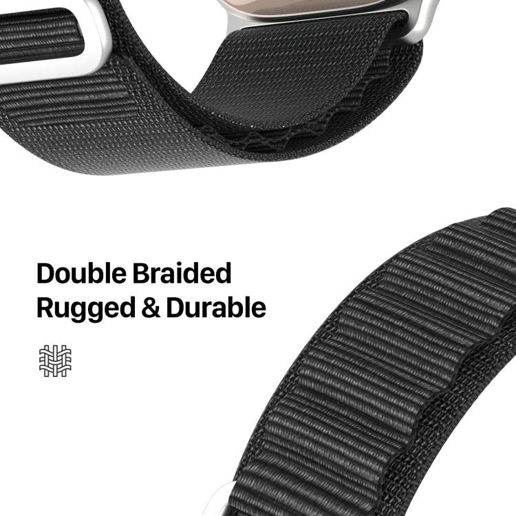 For Apple Watch Series 7 41mm DUX DUCIS GS Series Nylon Loop Watch Band(Black) - Watch Bands by DUX DUCIS | Online Shopping South Africa | PMC Jewellery | Buy Now Pay Later Mobicred