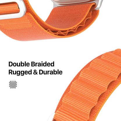 For Apple Watch SE 44mm DUX DUCIS GS Series Nylon Loop Watch Band(Orange) - Watch Bands by DUX DUCIS | Online Shopping South Africa | PMC Jewellery | Buy Now Pay Later Mobicred