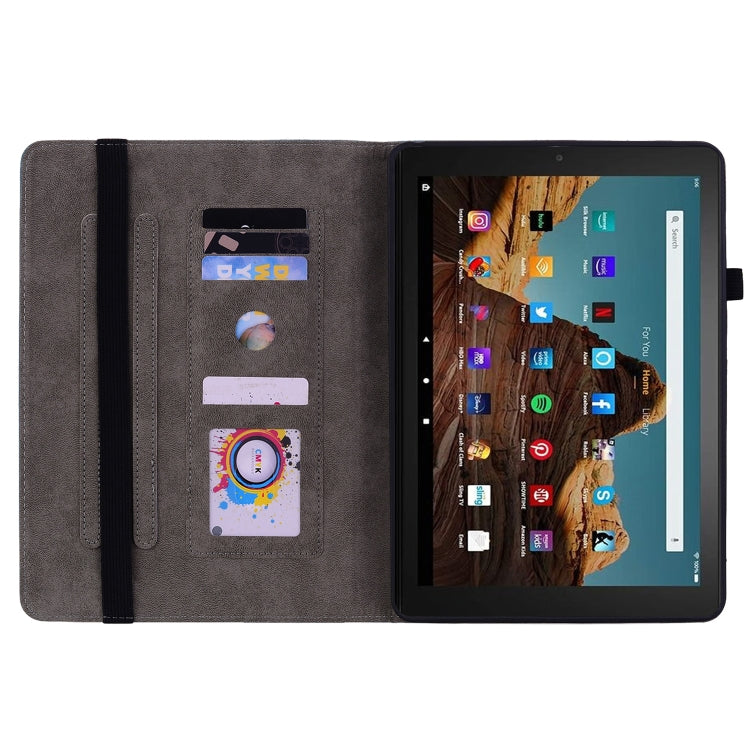 For Amazon Fire HD 10 2023 Butterfly Rose Embossed Leather Tablet Case(Rose Red) - Amazon by PMC TechLife | Online Shopping South Africa | PMC TechLife | Buy Now Pay Later Mobicred