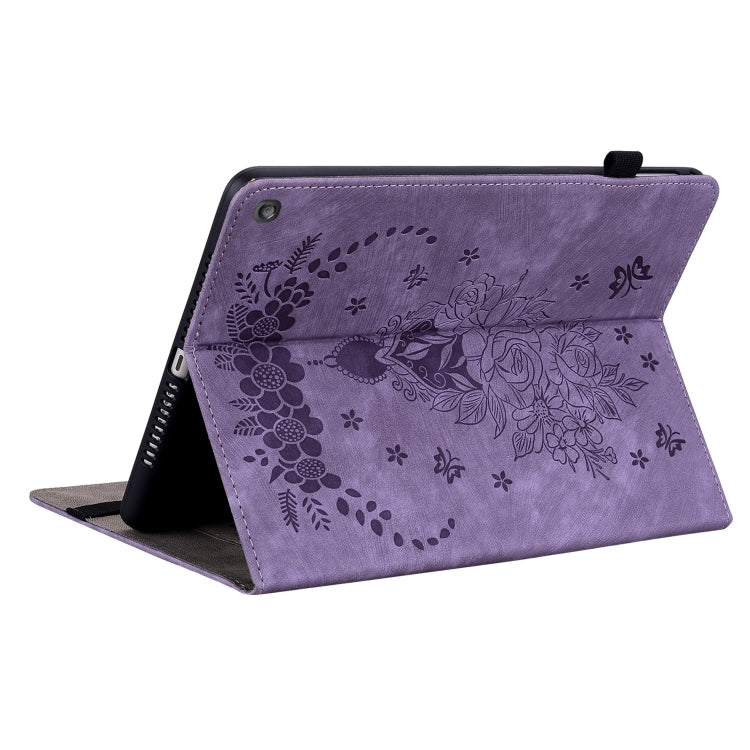 For Amazon Fire HD 10 2023 Butterfly Rose Embossed Leather Tablet Case(Purple) - Amazon by PMC TechLife | Online Shopping South Africa | PMC TechLife | Buy Now Pay Later Mobicred