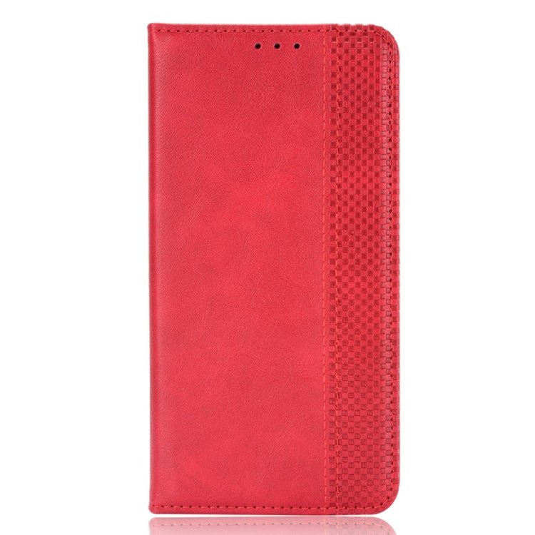 For Blackview Oscal C70 Magnetic Buckle Retro Texture Leather Phone Case(Red) - More Brand by PMC TechLife | Online Shopping South Africa | PMC TechLife