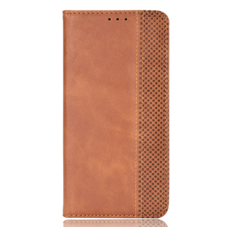 For Blackview Oscal C70 Magnetic Buckle Retro Texture Leather Phone Case(Brown) - More Brand by PMC TechLife | Online Shopping South Africa | PMC TechLife