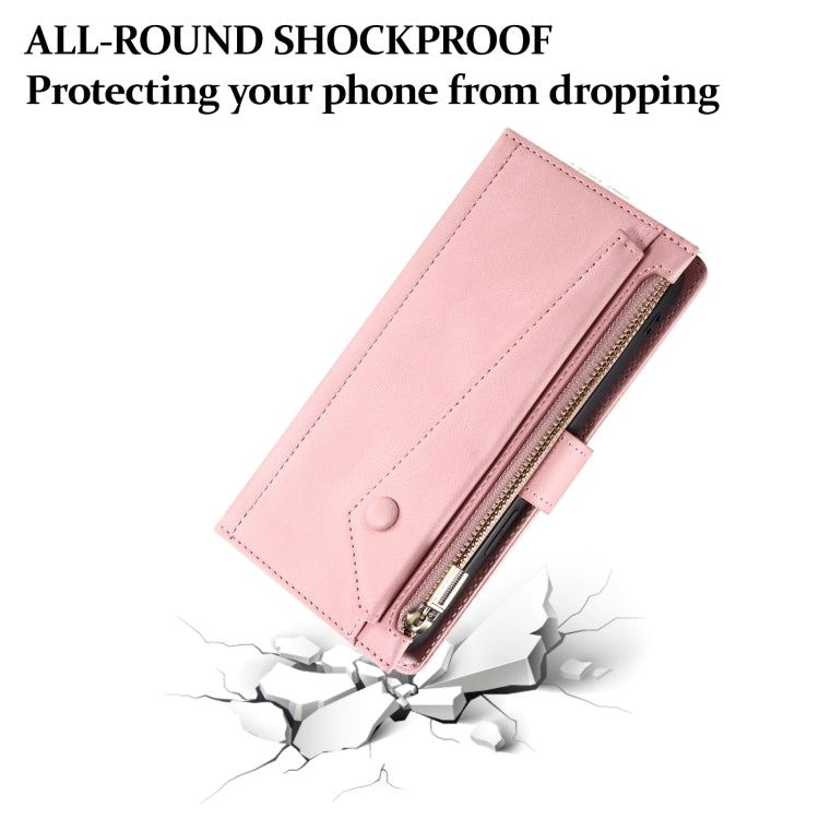 For iPhone 16 ESEBLE Retro Frosted RFID Flip Leather Phone Case(Rose Gold) - free shipping - PMC TechLife - Order now!