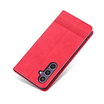 For Samsung Galaxy S24 5G AZNS Magnetic Calf Texture Flip Leather Phone Case(Red) - Galaxy S24 5G Cases by AZNS | Online Shopping South Africa | PMC Jewellery | Buy Now Pay Later Mobicred