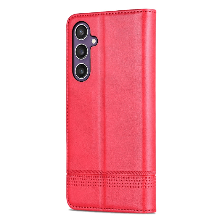 For Samsung Galaxy S24+ 5G AZNS Magnetic Calf Texture Flip Leather Phone Case(Red) - Galaxy S24+ 5G Cases by AZNS | Online Shopping South Africa | PMC Jewellery | Buy Now Pay Later Mobicred