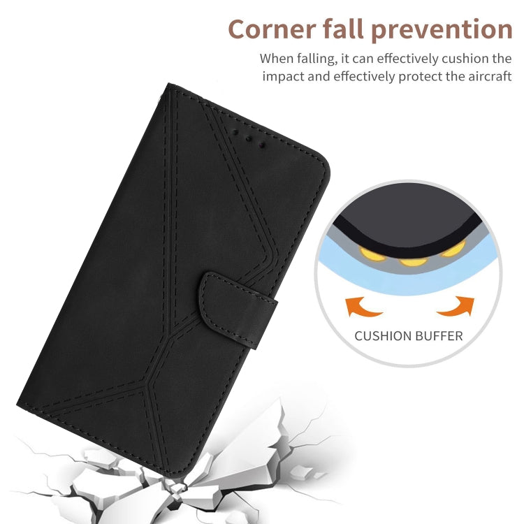 For Honor X6A Stitching Embossed Leather Phone Case(Black) - Honor Cases by PMC TechLife | Online Shopping South Africa | PMC TechLife