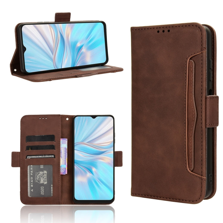 For Blackview Oscal C70 Skin Feel Calf Texture Card Slots Leather Phone Case(Brown) - More Brand by PMC Jewellery | Online Shopping South Africa | PMC Jewellery