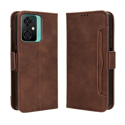 For Blackview Oscal C70 Skin Feel Calf Texture Card Slots Leather Phone Case(Brown) - More Brand by PMC Jewellery | Online Shopping South Africa | PMC Jewellery