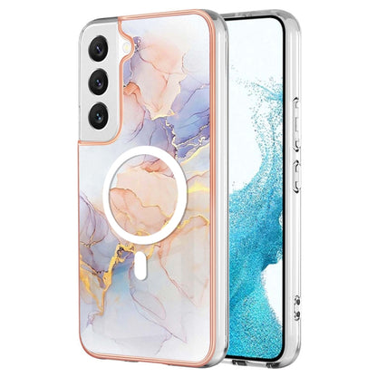 For Samsung Galaxy S22 5G Marble Pattern Dual-side IMD Magsafe TPU Phone Case(White Marble) - Galaxy S22 5G Cases by PMC Jewellery | Online Shopping South Africa | PMC Jewellery